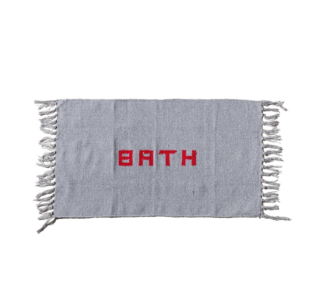 Handloomed Recycle Yarn Bath Mat By Puebco 110929 5