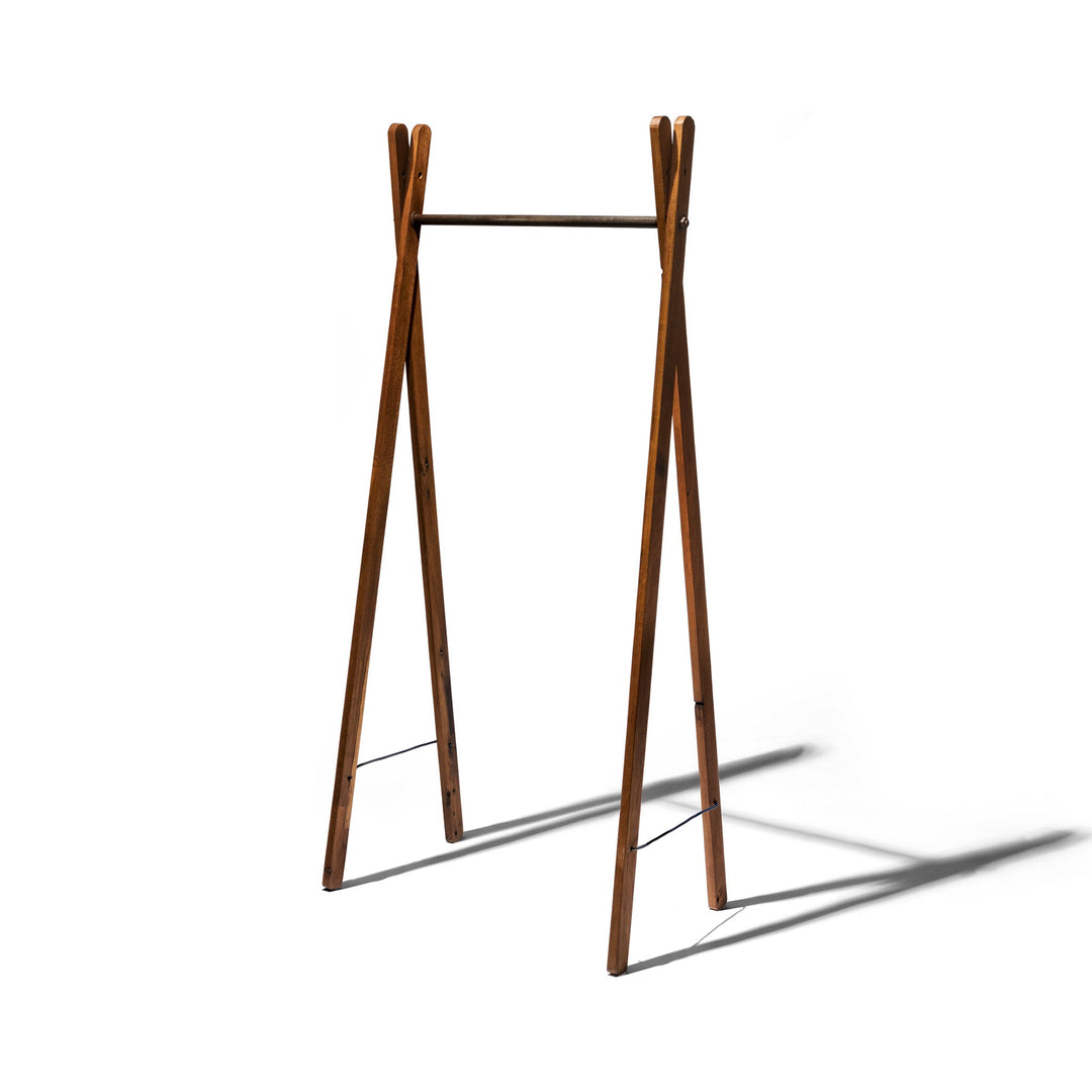 teak wood garment rack design by puebco 1