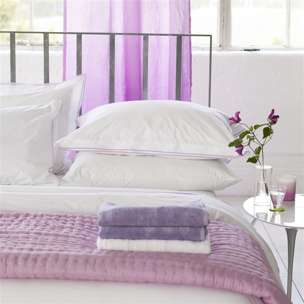 Chenevard Damson & Magenta Silk Quilt and Shams design by Designers Guild