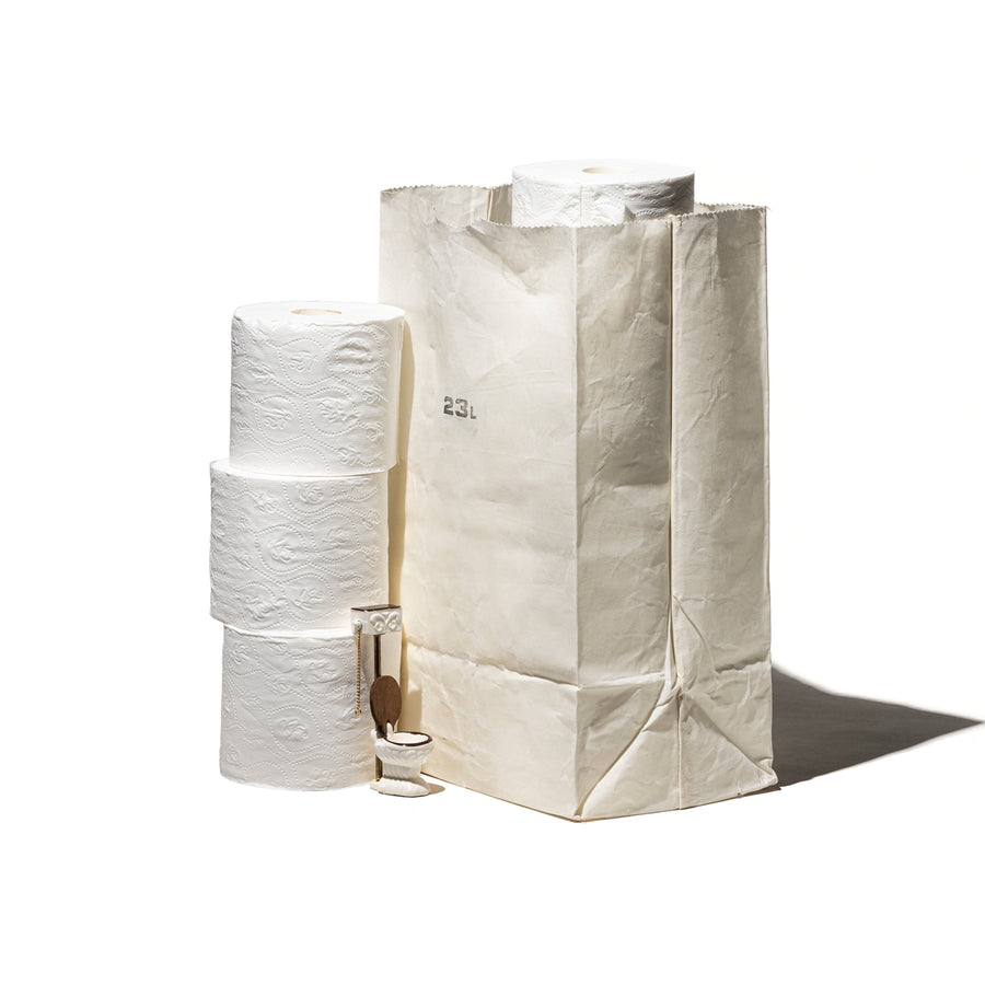 grocery bag 23l white design by puebco 1