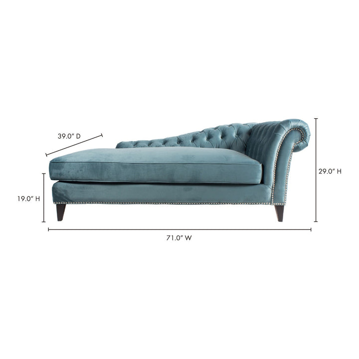 Bibiano Chaise Velvet Blue 9