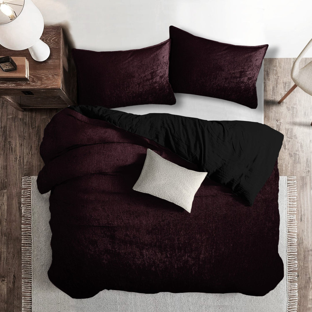 Juno Velvet Bordeaux Bedding - Open Box 2