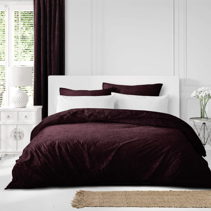 Juno Velvet Bordeaux Bedding - Open Box 1