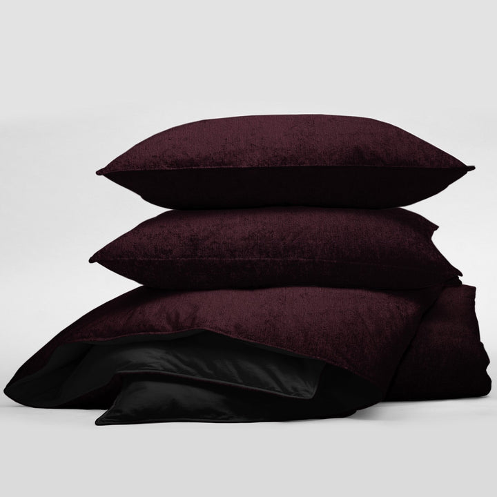 Juno Velvet Bordeaux Bedding - Open Box 3