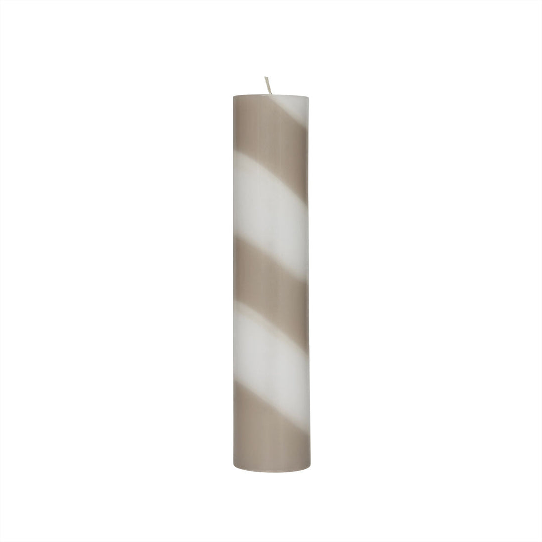 Candy Candle - Large in Clay/White 1