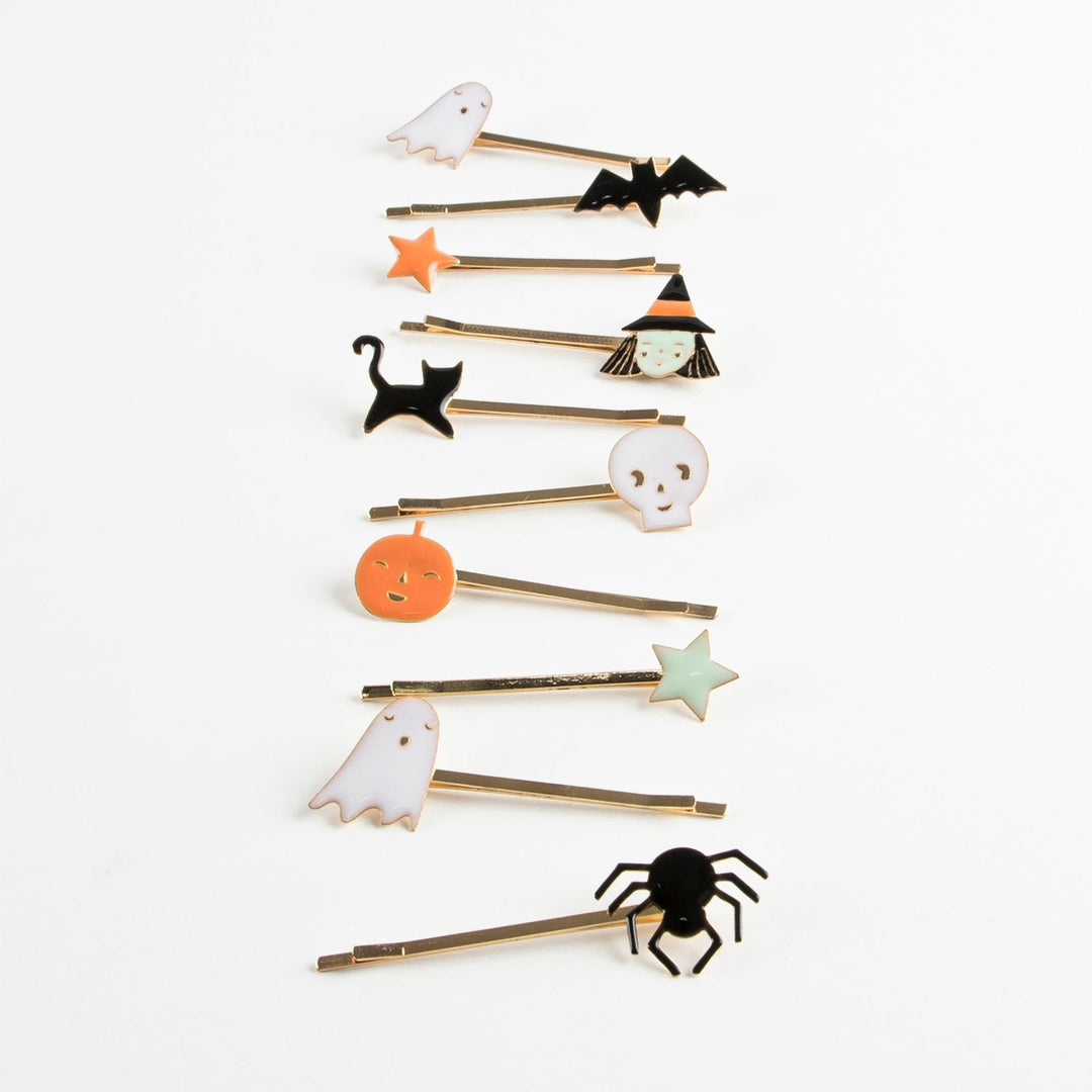 enamel halloween hair slides by meri meri mm 224019 1