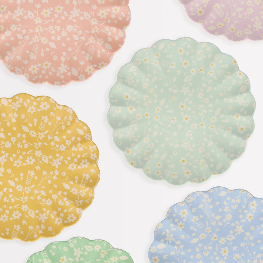 floral reusable bamboo plates by meri meri mm 271210 1