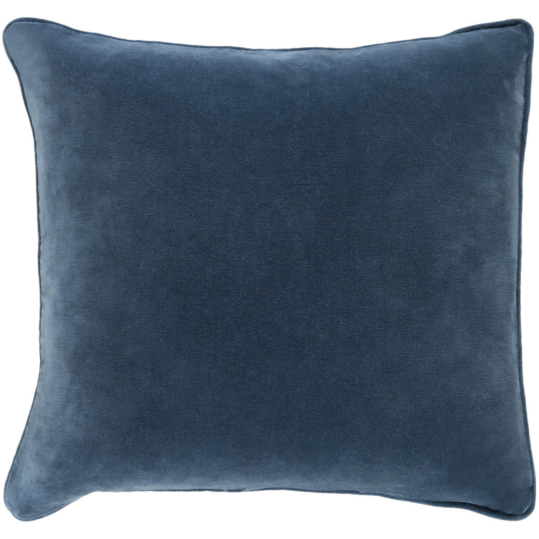 Safflower SAFF-7195 Velvet Pillow in Navy by Surya