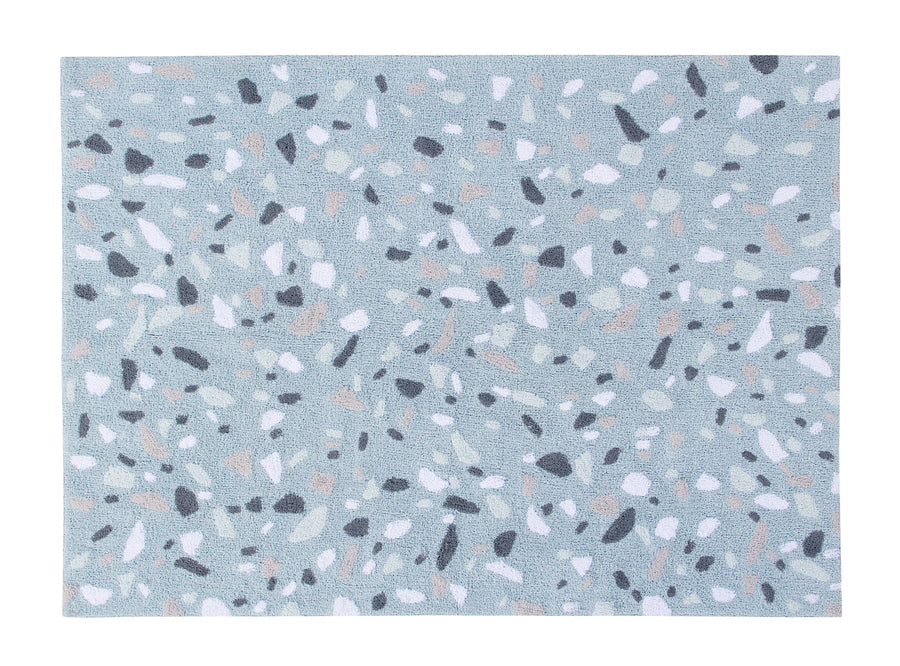 Terrazzo Rug in Aquamarine design by Lorena Canals