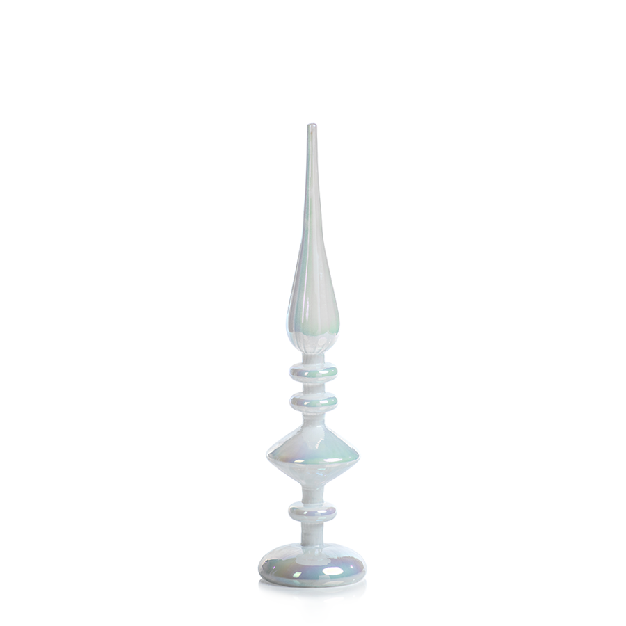 LED White Glass Finial in Various Styles