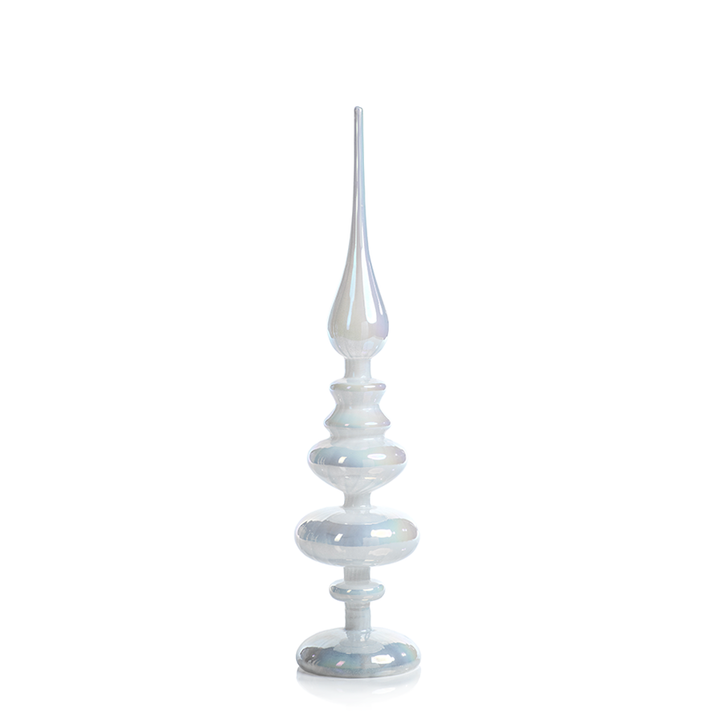 LED White Glass Finial in Various Styles