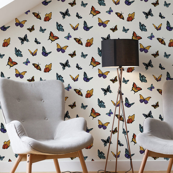 Flutterby Wallpaper in Multi from the Capsule Collection by Graham & Brown