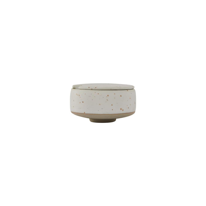 Hagi Sugar Bowl in White / Light Brown