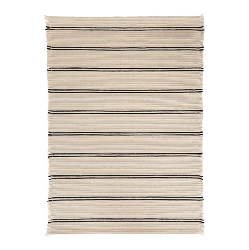 Putki Rug in Offwhite / Black