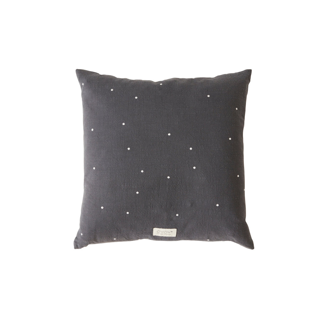 Square Kyoto Dot Cushion in Anthracite