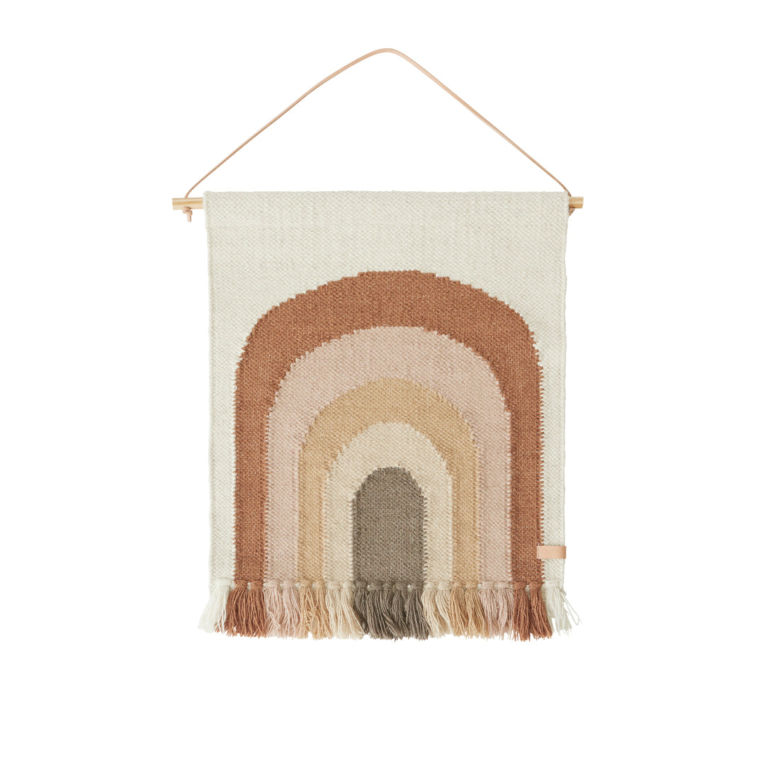 Follow The Rainbow Mini Wall Rug in Choko