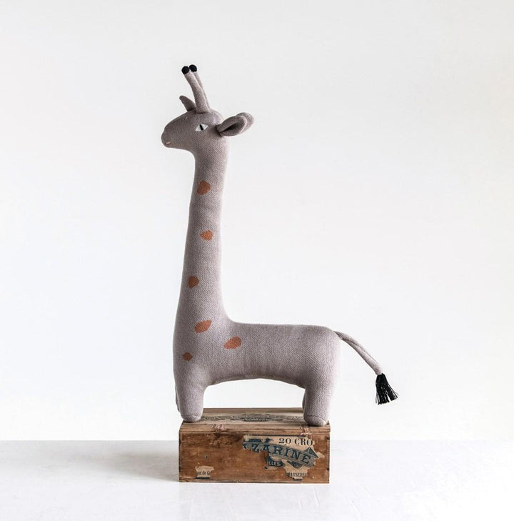 Grey Knit Giraffe